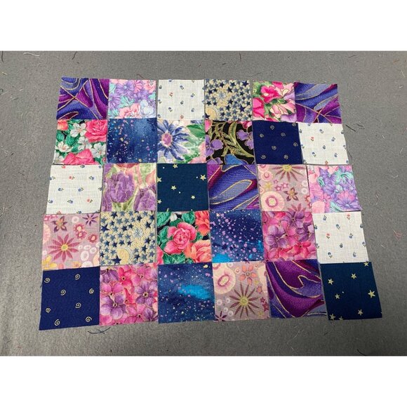 206 Precut 2" Multicolor Floral & Star Patterned Cotton Quilted Patchwork Square - Picture 5 of 6